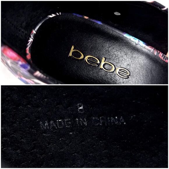 Bebe Farnaz Floral Print Pointed Toe Scallop Edge Stiletto Heels Size 8 - Picture 7 of 7